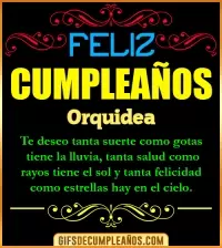 Frases de Cumpleaños Orquidea